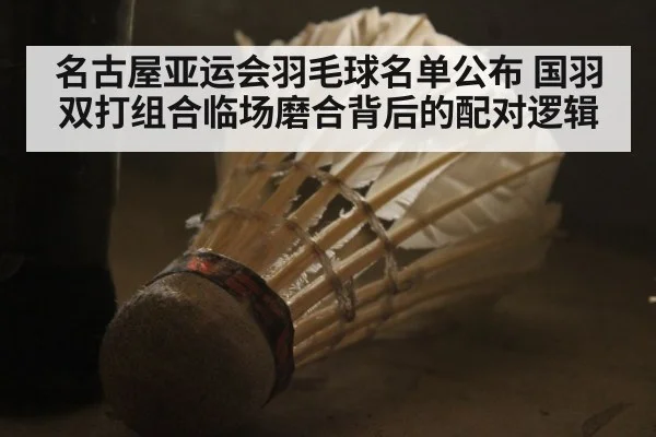 名古屋亚运会羽毛球名单公布 国羽双打组合临场磨合背后的配对逻辑